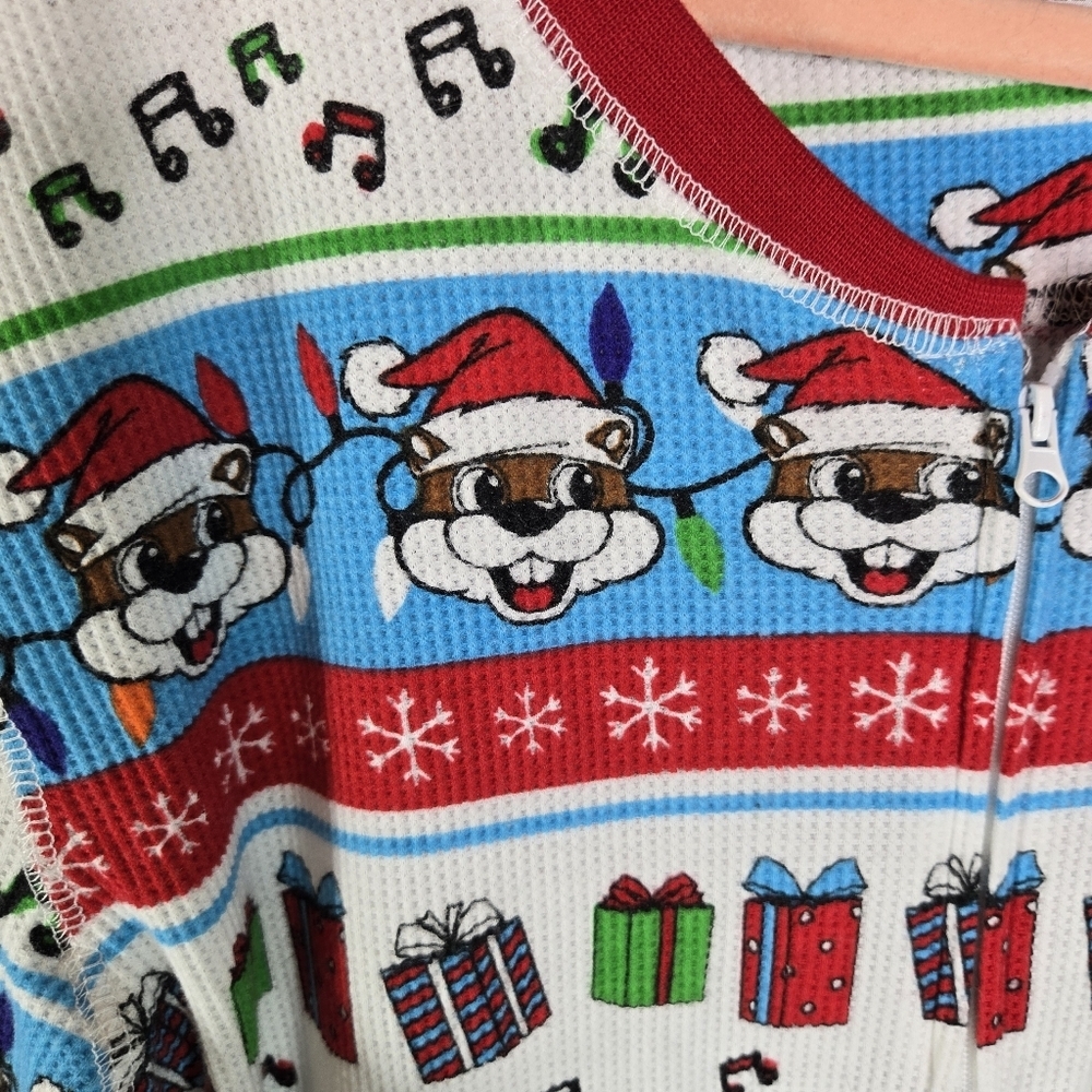 Buc-Ees Christmas One Piece Unionsuit Pajamas New - Picture 9 of 9